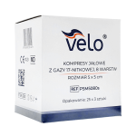 Velo Kompresy gazowe jałowe 5x5 cm A'3 17N 8W POLMIL - 25 blistrów | REF: PSM5080s