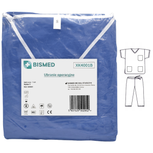 Komplet operacyjny zabiegowy bluza + spodnie S - 1 szt. | BISMED REF: XK4001B