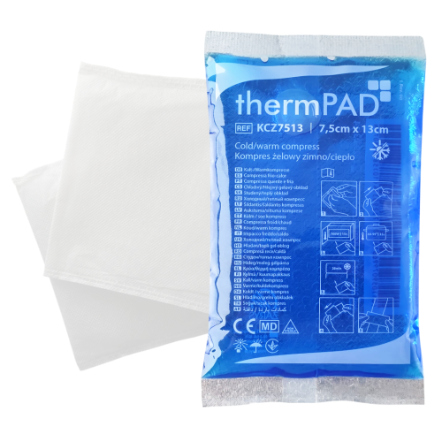 thermPAD Kompres żelowy ciepło-zimno 7,5x13cm z pokrowcem | REF: KCZ7513