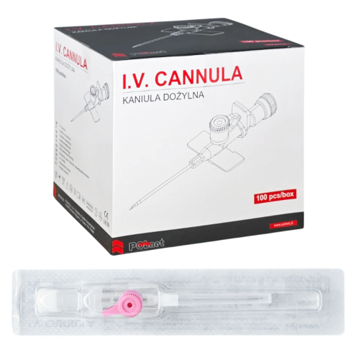 I.V. CANNULA Kaniula dożylna - wenflon 1,1 x 32 mm 20G POLNET - 100 szt. | REF: 121706P