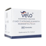 Velo Kompresy gazowe jałowe 7,5x7,5 cm A'3 17N 8W POLMIL - 25 blistrów | REF: PSM5081s