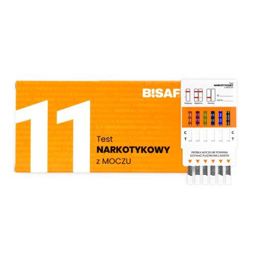BISAF Test narkotykowy z moczu na 11 substancji - 1 szt. (do użytku profesjonalnego)
