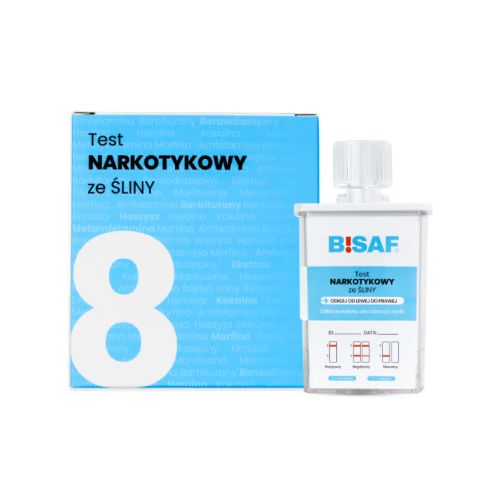 BISAF Test narkotykowy ze śliny na 8 substancji - 1 szt. (do użytku profesjonalnego)