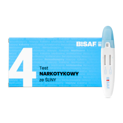 BISAF Test narkotykowy ze śliny na 4 substancje - 1 szt. (do użytku profesjonalnego)