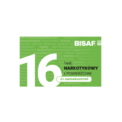 BISAF Test narkotykowy z powierzchni na 16 substancji - 1 szt. (do samokontroli)