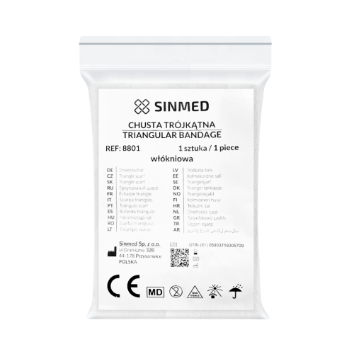 Chusta trójkątna z włókniny do unieruchamiania temblak SINMED - 1 szt. | REF: 8801