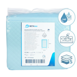 Podkłady chłonne z superabsorbentem 40x60 cm 410ml Betatex ZARYS 25 szt. | REF: BT-PCS4060