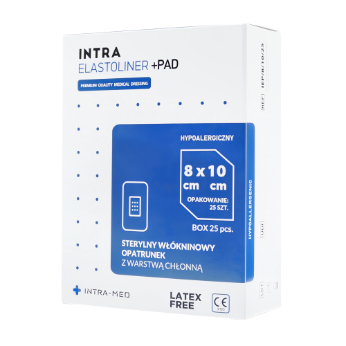 INTRA ELASTOLINER +PAD - Samoprzylepny opatrunek chłonny 8x10cm - 25 szt. | REF: IEP/8/10/25