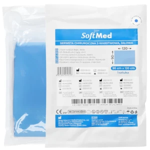 Serweta operacyjna 90x120cm SoftMed jałowa 2 warstwowa - 1 szt. | REF: HXJ9012002