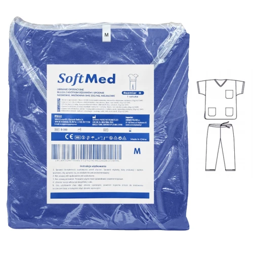 SoftMed Komplet operacyjny zabiegowy bluza + spodnie M - 1 szt. | REF: S-308 M