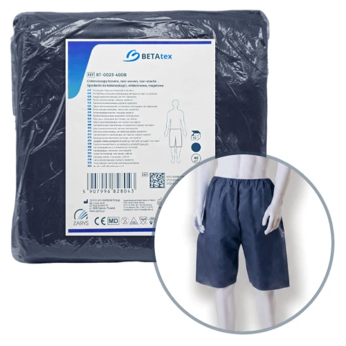 Spodenki do kolonoskopii z otworem granatowe 40G BETAtex - 10 szt. | REF: BT-0023-40DB