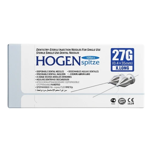 Igła do karpuli 27G 0,4x35mm HOGEN spitze 100 szt. | REF: HS-0,4X35MM