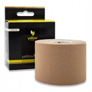 yellowTAPE Taśma do kinesiotapingu 5cm x 5m CIELISTA YT-55-S