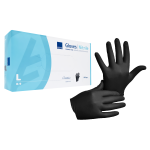 Rękawiczki nitrylowe ABENA rozm. L - 100 szt. CZARNE BEZPUDROWE