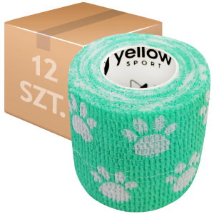 yellowBand 5cm x 4,5 m bandaż kohezyjny (typ coban) samoprzylepny Kolor: zielony łapki - 12 szt.