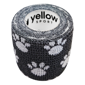 yellowBand 5cm x 4,5 m bandaż kohezyjny (typ coban) samoprzylepny Kolor: czarny łapki - 1 szt.