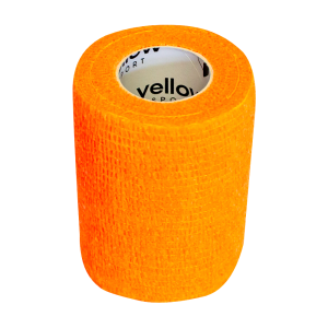 yellowBand 7,5cm x 4,5 m bandaż kohezyjny (typ coban) samoprzylepny Kolor: pomarańczowy neon - 1 szt.