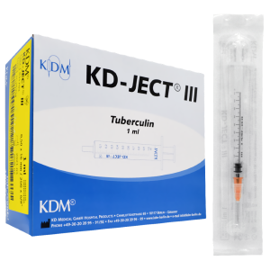 Strzykawka tuberkulinowa TBC luer z igłą 0,5 x 16mm zdejmowaną jałowa KD-JECT III - 100 szt.