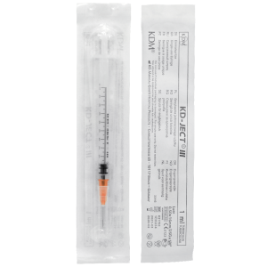 Strzykawka tuberkulinowa TBC luer z igłą 0,5 x 16mm zdejmowaną jałowa KD-JECT III - 1 szt.