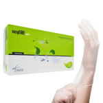 Rękawiczki winylowe easyCare vinyl PF rozm. L -  100 szt. BEZBARWNE BEZPUDROWE