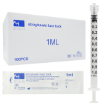 Strzykawki 3-częściowe Medical Brokers 1ml Luer Lock - 100 szt.