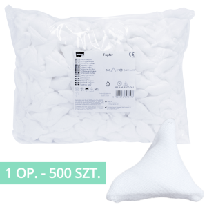 Tupfery z gazy niejałowe typu rożek 15x15cm 17N 2W - 500 szt.