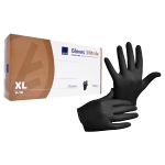 Rękawiczki nitrylowe ABENA rozm. XL - 100 szt. CZARNE BEZPUDROWE