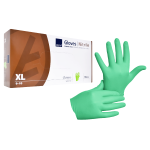 Rękawiczki nitrylowe ABENA rozm. XL - 100 szt. ZIELONE BEZPUDROWE