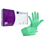 Rękawiczki nitrylowe ABENA rozm. XS - 100 szt. ZIELONE BEZPUDROWE