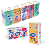 Chusteczki higieniczne trzywarstwowe w paczkach Bunny Soft 10x10 szt. = 100 szt.