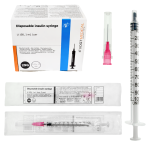 Strzykawka insulinowa U100 1ml z igłą zdejmowaną 0,33 x 13mm jałowa Vogt Medical - 100 szt. (REF: 1310355)