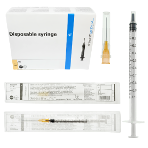 Strzykawka tuberkulinowa TBC U100 1ml z igłą zdejmowaną 0,5 x 25mm jałowa Vogt Medical - 100 szt. (REF: 1310405)