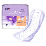 Seni Lady Slim MINI PLUS - Wkładki urologiczne anatomiczne 15 szt. (Chłonność: 2,5/6)