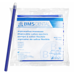 BMS DENTAL Końcówki do ślinociągu 145mm - 100 szt. - granatowy
