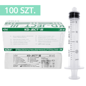 KD-JECT® III Strzykawka 20ml 3-częściowa LUER LOCK - 100 szt. (REF: 831946)