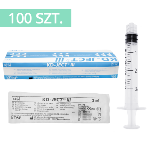 KD-JECT® III Strzykawka 3ml 3-częściowa LUER LOCK - 100 szt. (REF: 831915)