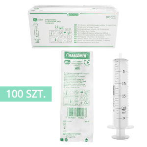 MARGOMED LUXINJECT Strzykawka 20ml 2-częściowa LUER - 100 szt.