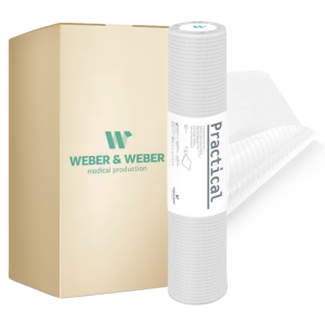 Prześcieradło podkład podfoliowany medyczny 60cm x 50m BIAŁY - 12 szt. Practical