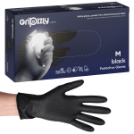 GRIPZZLY Rękawiczki nitrylowe grube rozm. M - 50 szt. CZARNE BEZPUDROWE