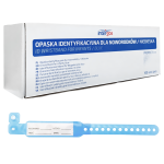 Opaski identyfikacyjne dla noworodków niebieskie Intergos - 100 szt.