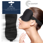Maska opaska na oczy do spania 3D WAYA czarna - 1 szt. | EM-3D02