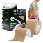 Prime Tape Taśma do kinesiotapingu 5cm x 5m CIELISTA