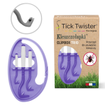 Tick Twister® Clipbox Trio FIOLETOWY - Kleszczołapki haczyki do usuwania kleszczy 3 sztuki + etui brelok