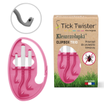 Tick Twister® Clipbox Trio RÓŻOWY - Kleszczołapki haczyki do usuwania kleszczy 3 sztuki + etui brelok