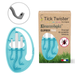 Tick Twister® Clipbox Trio NIEBIESKI - Kleszczołapki haczyki do usuwania kleszczy 3 sztuki + etui brelok