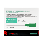 POLNET Igły iniekcyjne 0,8x25mm 21G sterylne - 100 szt. | REF: 121256P