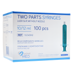 POLNET Strzykawka 10ml 2-częściowa LUER - 100 szt. | REF: 112343M2