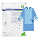 Fartuch chirurgiczny wzmocniony sterylny rozmiar L - ALPHAtex ZARYS | REF: AT-SGSP-L 1E