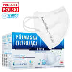 Półmaska medyczna maska filtrująca biała FFP2 NR EUROPROFIL - 50 szt. | REF: AM2L BU