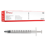 Strzykawki grubościenne 3-częściowe Métier Medical 1ml Luer Lock LDS - 100 szt. | REF: 310201